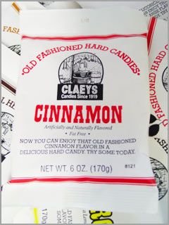 Claey’s, Old Fashioned Hard Candy Cinnamon, 6 Ounce Bag logo