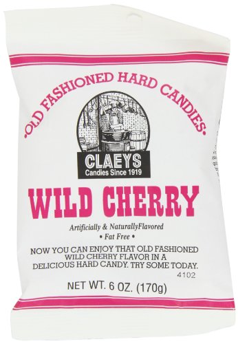 Claeys Old Fashioned Wild Cherry Candy, 6 ounce Bags (Pack of 12) logo