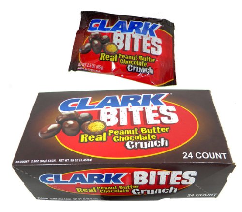 Clark Bites Real Peanut Butter Chocolate Crunch 2.3 Ounce Bags (Pack of 24) logo