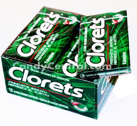 Clorets Chewing Gum 15 Piece Pack (Pack of 12) logo