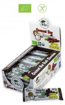 Coconut Bar, Dark Chocolate, 20 Bars, 1.9 Oz (53 G) Each logo