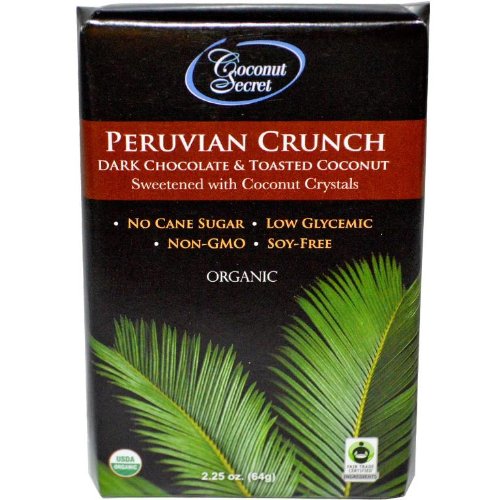 Coconut Secret Peruvian Crunch Dark Chocolate Bar, 2.25 Ounce (Pack of 12) logo