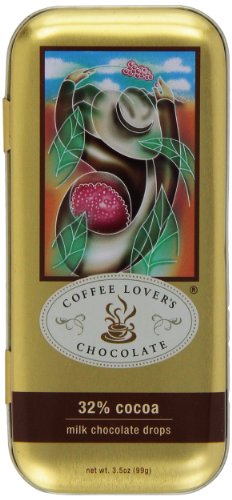 Coffee Lover’s Chocolate 32% Premium Milk Chocolate, 3.5 ounce Tins (Pack of 4) logo