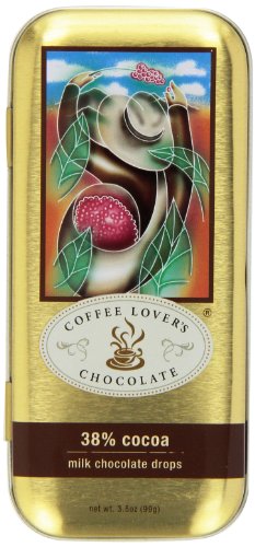 Coffee Lover’s Chocolate 38% Premium Milk Chocolate, 3.5 ounce Tins (Pack of 4) logo