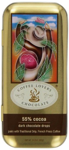 Coffee Lover’s Chocolate 55% Premium Dark Chocolate, 3.5 ounce Tins (Pack of 4) logo