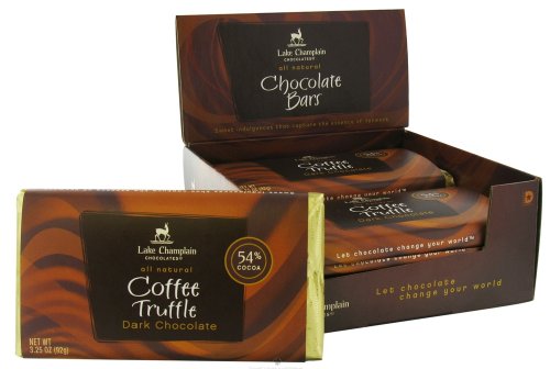 Coffee Truffle Filled Dark Chocolate Bar – Lake Champlain Chocolates logo