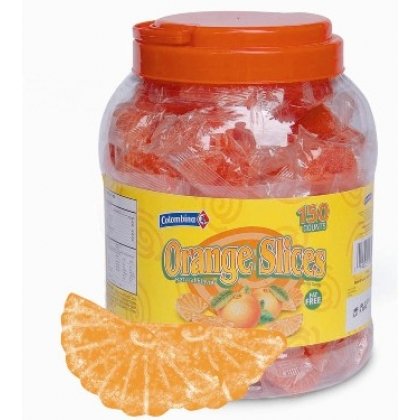 Colombina Individually Wrapped Orange Slices – 150ct Jar logo