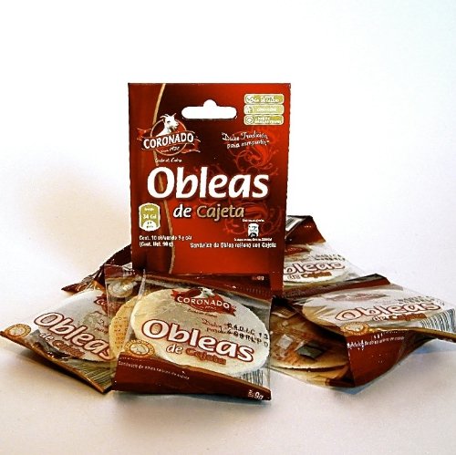 Coronado Obleas Con Cajeta De Leche Mexican Milk Candy Wafers 10 Mini Pcs Sealed logo