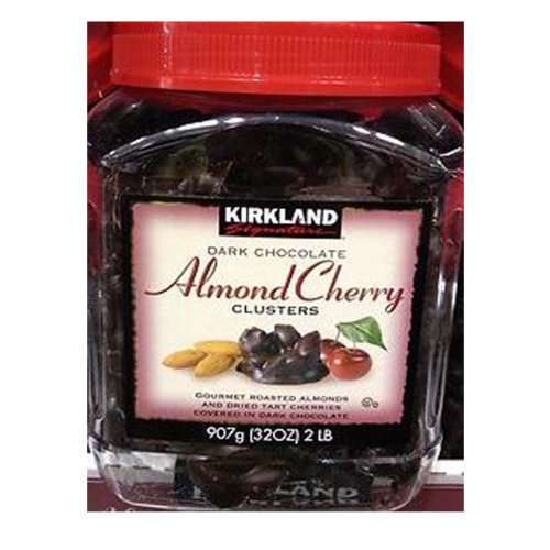 Cos-9kirkland Signature Dark Chocolate Almond Cherry Clusters -2lb (32oz) logo