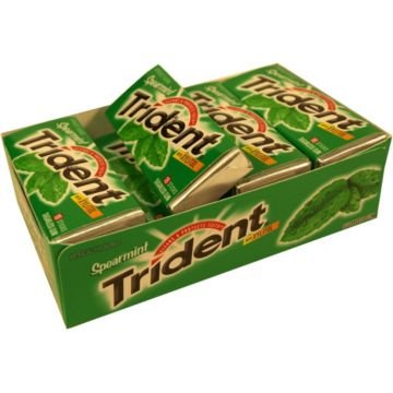 Cos7 Trident Spearmint Long Lasting Flavor Sugarfree Chewing Gum – 14×18- Sticks (252 Sticks Total) logo
