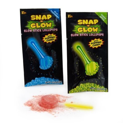 Costumes 190380 Snap N Glow Lollipops With Popping Candy Assorted logo