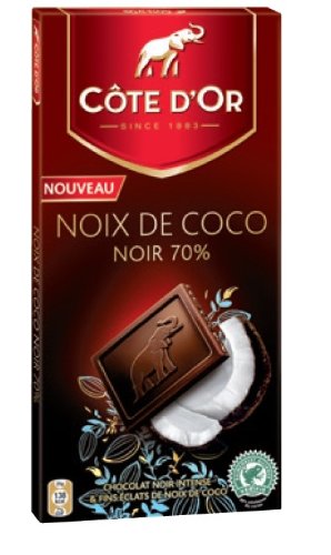 Cote D’or Tablet Dark Chocolate W/ Coconut 70% Cocoa (100g) logo