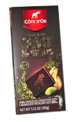 Cote D’or Tablet Dark Chocolate W/pistachio 70% Cocoa logo