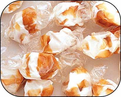 Cowhide Vanilla Caramel Candy Gourmet Salt Water Taffy 5 Pound Bag (bulk) logo