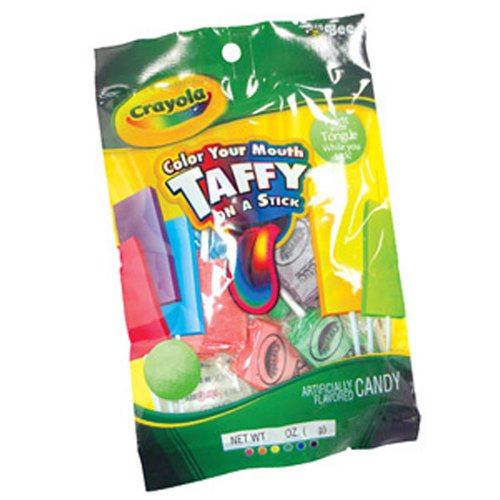 Crayola Color Your Mouth Taffy Stick Pop 24 Count logo