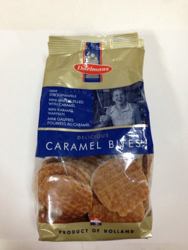 Daelmans Delicious Caramel Bites Mini-wafers Filled With Caramel (200 G/7.05 Oz) Product Of Holland logo