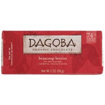 Dagoba Beacoup Berries (74%) Berries, Vanilla Bar, 2.0 ounce Bars (Pack of 12) logo