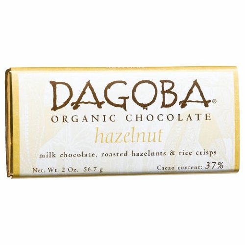 Dagoba Chocolate Hazelnut Milk Chocolate Bar 37% (12×2 Oz) logo