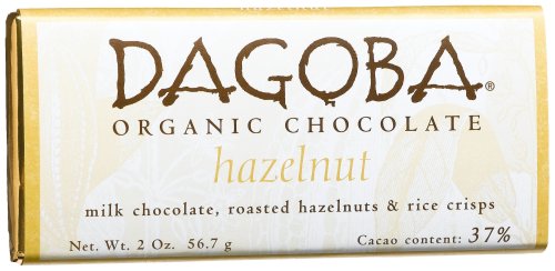 Dagoba Hazelnut (37%) Hazelnut, Rice Crisp Bar, 2.0 ounce Bars (Pack of 12) logo