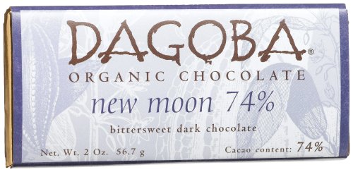 Dagoba New Moon (74%) Bittersweet Bar, 2.0-ounces Bars (Pack of 12) logo