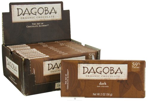 Dagoba Organic Chocolate – Bar Dark Chocolate Dark 59% Cacao – 2 Oz. logo