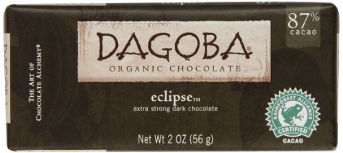Dagoba Organic Chocolate Bar, Eclipse (extra Strong Dark Chocolate), 2 ounce Bars (Pack of 6) logo