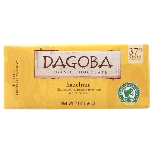 Dagoba Organic Chocolate Bar, Hazelnut (milk Chocolate, Toasted Hazelnuts & Rice Crisps), 2 ounce Bars (Pack of 12) logo