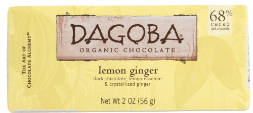 Dagoba Organic Chocolate Bar, Lemon Ginger (dark Chocolate, Lemon Essence & Crystallized Ginger), 2 Ounce Bar (Pack of 12) logo