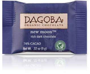 Dagoba Organic Chocolate New Moon, 74% Cacao, Bittersweet 9 Gr logo