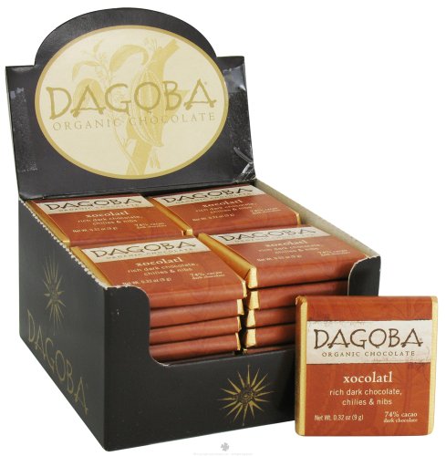 Dagoba Organic Chocolate – Tasting Squares Dark Chocolate Xocolatl 74% Cacao – 0.32 Oz. logo