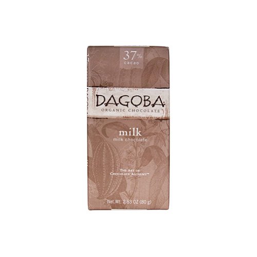 Dagoba Organic Pure Milk Chocolate Bar, 2.83 Ounce — 12 Per Case. logo
