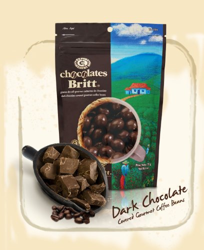 Dark Chocolate Covered Gourmet Coffee Beans From Costa Rica logo