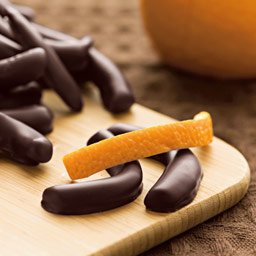 Dark Chocolate Covered Orange Peels logo