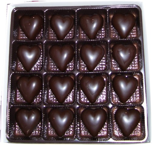 Dark Chocolate Marzipan Hearts – 16 Pcs logo