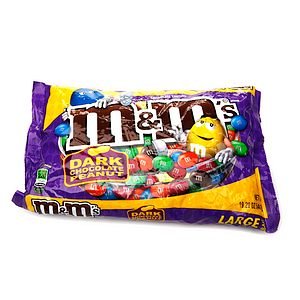 Dark Chocolate Peanut Large Bag M&Ms 19.20 Oz logo