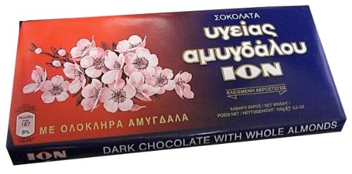 Dark Chocolate With Whole Almonds 3pcsx100g logo