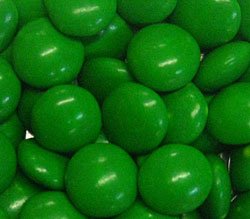 Dark Green Milk Chocolate Gems (lentils) 1lb Bag logo