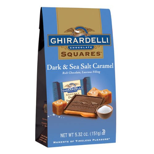 Dark & Sea Salt Caramel Squares Stand Up Bag logo