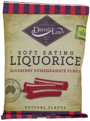 Darrell Lea Blueberry and Pomegranate Soft Eating Liquorice, 7 ounce Bags (Pack of 8) logo