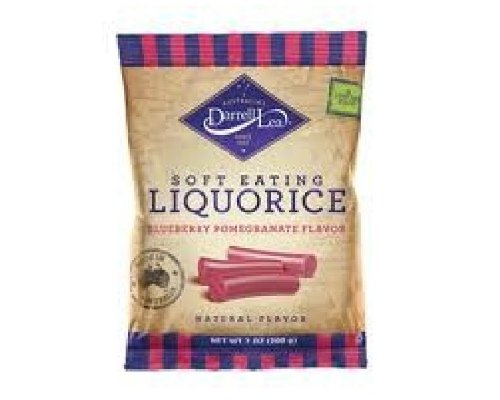 Darrell Lea Kosher Soft Eating Liquorice (licorice) Blueberry Pomegranate Flavor 7 Oz logo