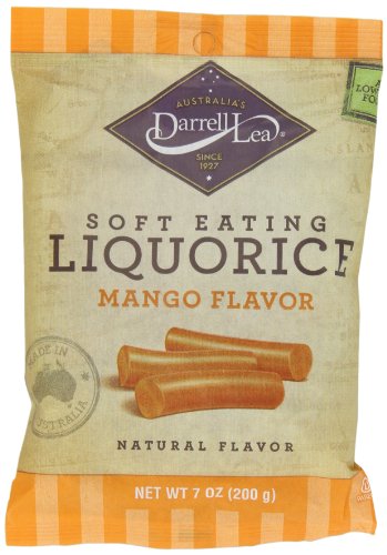 Darrell Lea Mango Soft Eating Liquorice, 7 ounce Bags (Pack of 8) logo