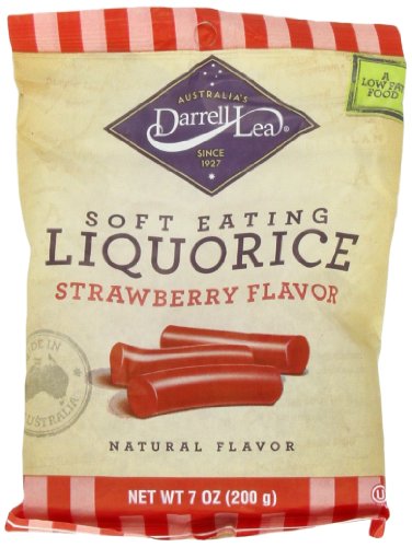 Darrell Lea Red Strawberry Soft Eating Liquorice, 7 ounce Bags (Pack of 8) logo