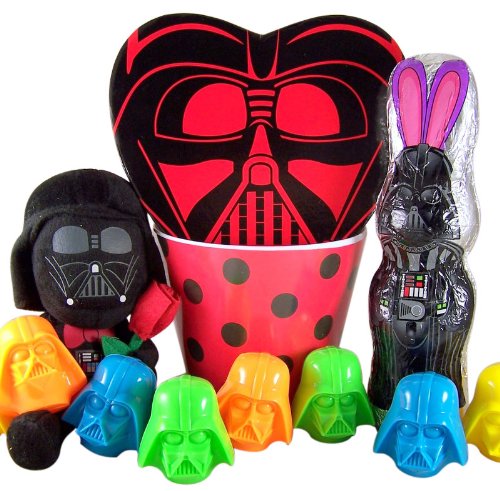 Darth Vader Star Wars Easter Basket With Plush Toy Chocolate Bunny Eggs Gummie Treat Heart Box logo