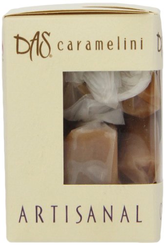 Das Caramelini French Salted Caramels, Orange & Honey, 4 ounce Boxes (Pack of 3) logo