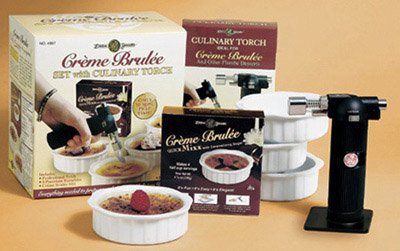 Dean Jacobs Quick & Delicious Creme Brulee Gift Set With Culinary Torch For Caramelizing Tops logo