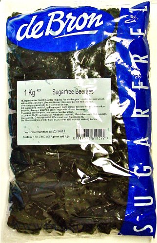 Debron Sugarfree Licorice Bears, 2.2lb (1 Bag) Beertjes logo