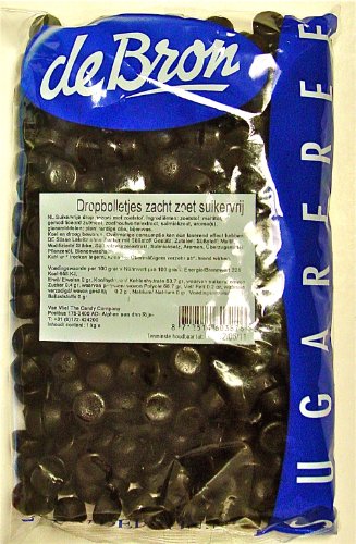 Debron Sugarfree Zoete Bolletjes, Sweet Licorice Drops, 2.2lb Value Bag logo