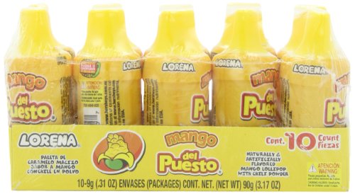 Del Puesto Lollipop, Mango With Chili Powder, 10-count (Pack of 12) logo
