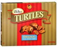 Demet’s Turtles Brand Caramel Nut Clusters Original Pecans Chocolate Caramel logo