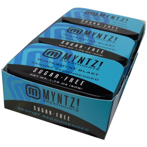 Dentist Recommended Myntz! Brand Mints – Wintermynt Blast Wintergreen Flavor 6 Tins X 1.75 Ounces Per Tin logo